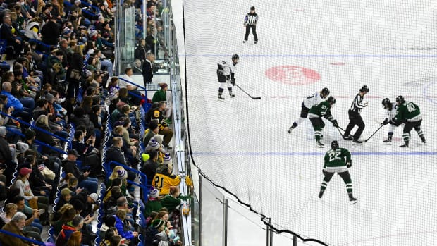Faceoff from sky view